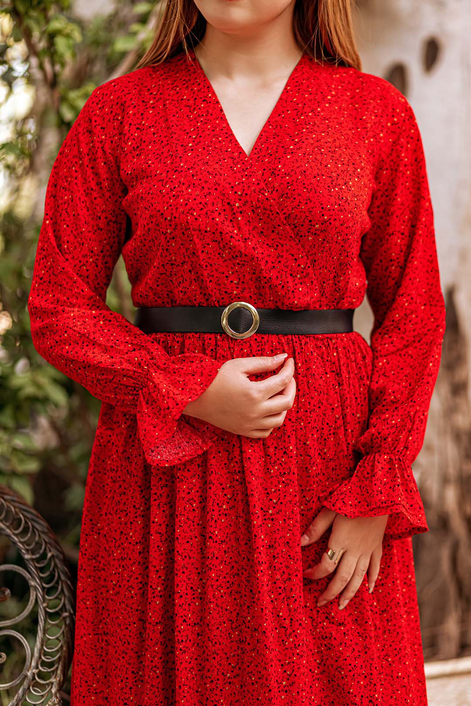 ROBE CACHE COEUR ROUGE